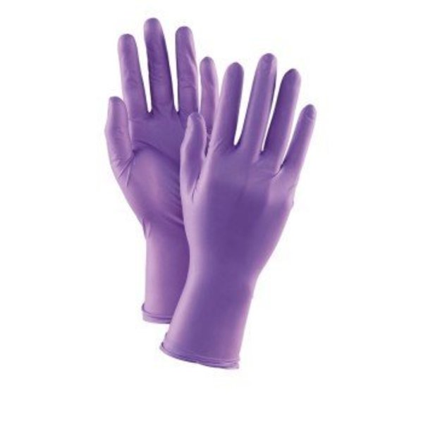 Kc Nitrile Disposable Gloves, 5.9 mil Tips/4.7 mil Palm Palm, Nitrile, Powder-Free, L, 50 PK, Purple GLV108-L